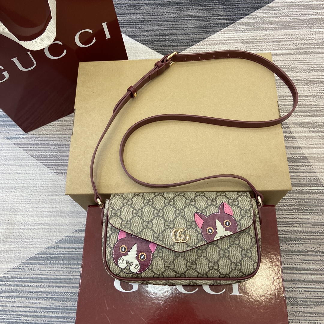 Gucci Ophidia Sklep
 Czerwony Drukowanie Mini