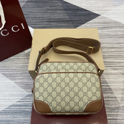 Gucci Emblem Beige and Brown GG Coated Canvas Crossbody Bag 821160 1 Gucci Emblem Beige and Brown GG Coated Canvas Crossbody Bag 821160