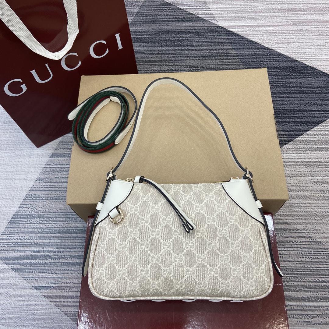 GUCCI Ophidia GG pattern striped webbing shopping bag