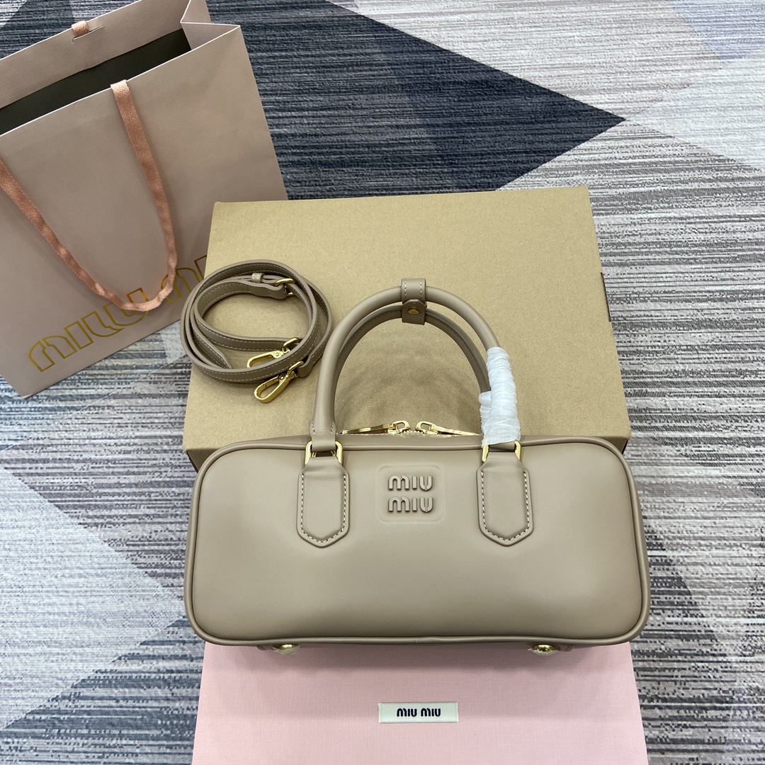 Miu Miu Arcadie Cognac Leather Bowling Bag - Medium, Top Handle & Crossbody 2 i1741244598 1819 1
