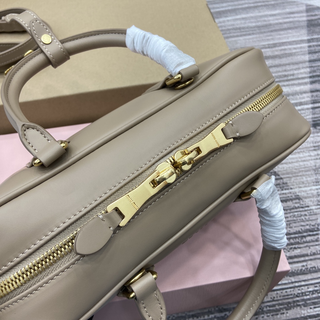 Miu Miu Arcadie Cognac Leather Bowling Bag - Medium, Top Handle & Crossbody 9 i1741244599 1459 0