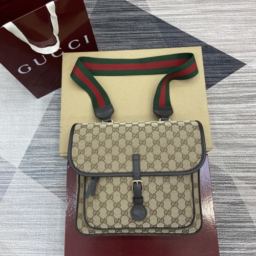 Gucci Kids Beige GG Canvas Messenger Bag with Classic Web Stripe 1 Gucci Kids Beige GG Canvas Messenger Bag with Classic Web Stripe