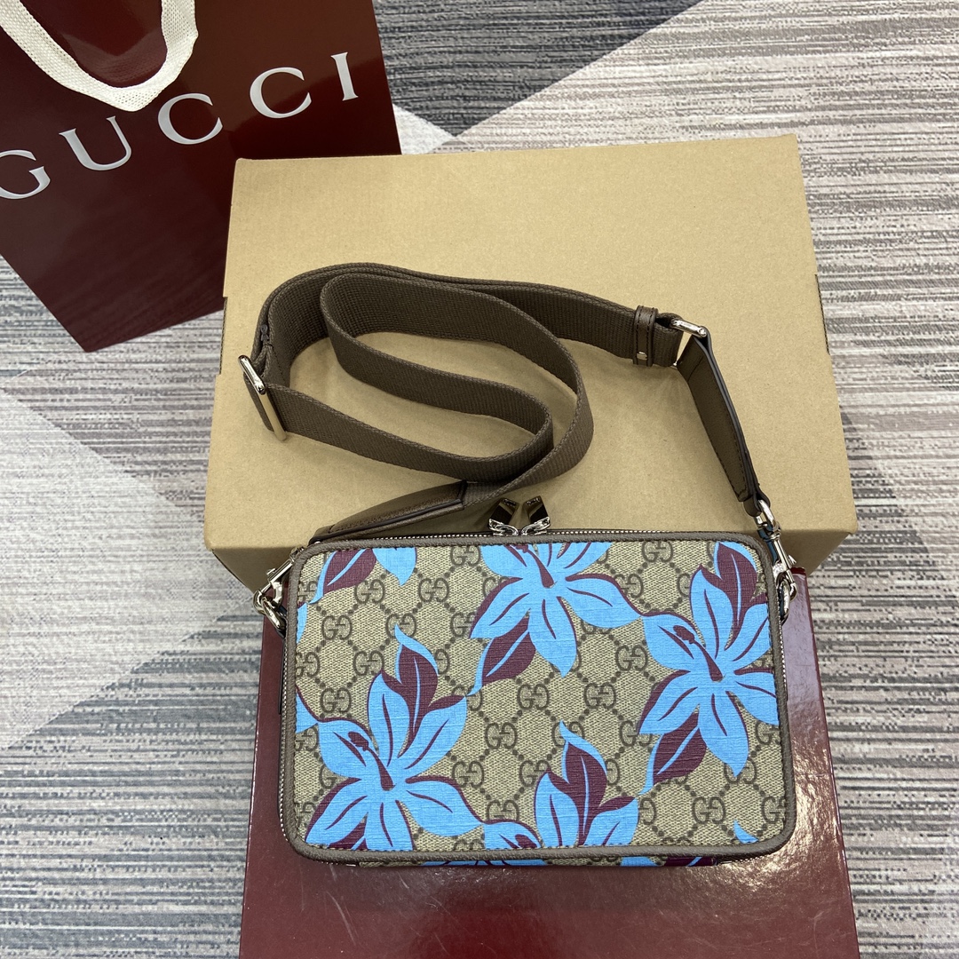 GUCCI мини-сумка с цветочным принтом, плечевая сумка
