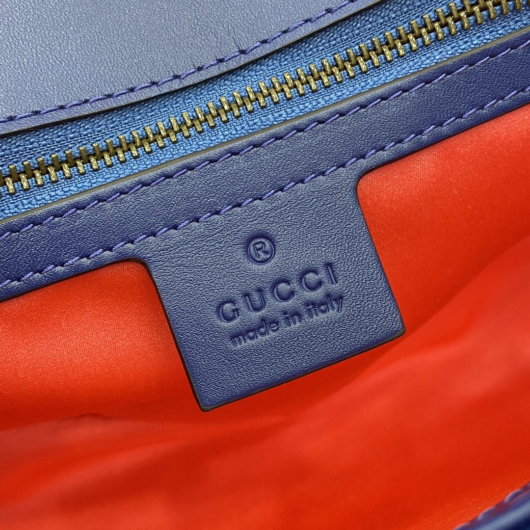 Gucci Marmont Velvet Shoulder Bag, Blue, 26 cm 11 i1743761157 9107 9