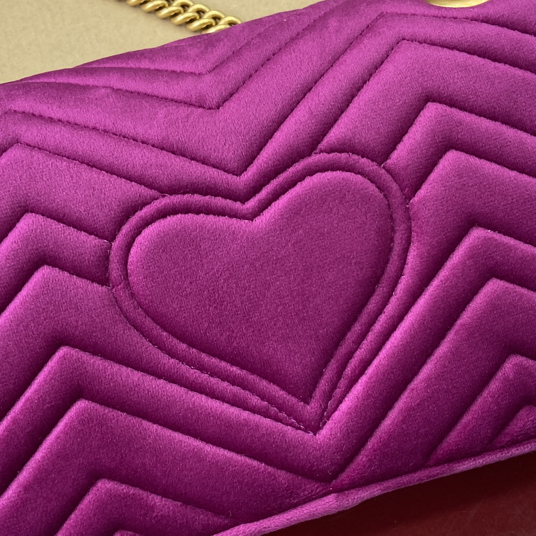 Gucci Marmont Velvet Shoulder Bag, Purple, 26cm x 15cm x 7cm, Model 443497 5 i1743761212 2435 0