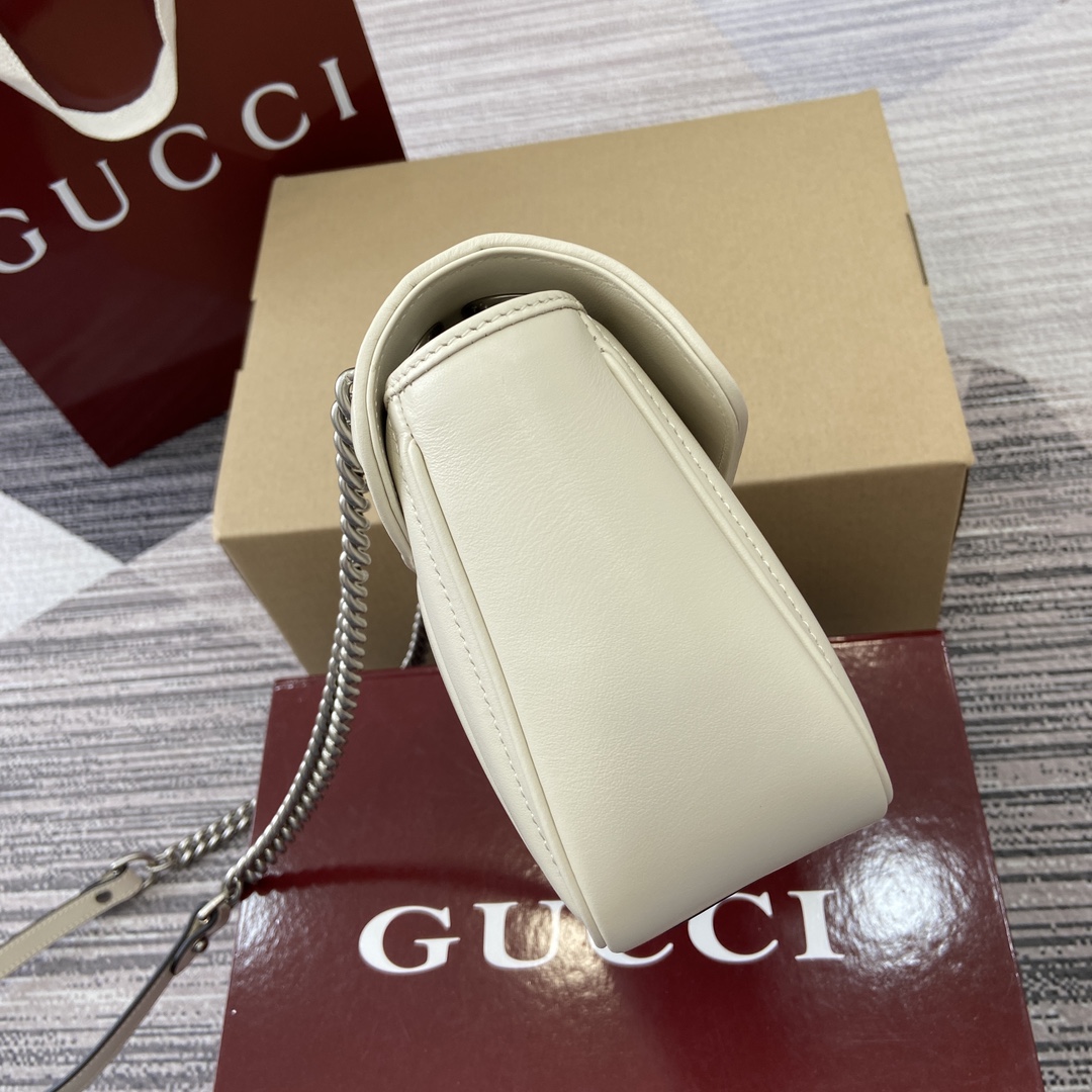Gucci Marmont White Leather Shoulder Bag 443497 - Elegant & Versatile 5 i1743869923 2433 2