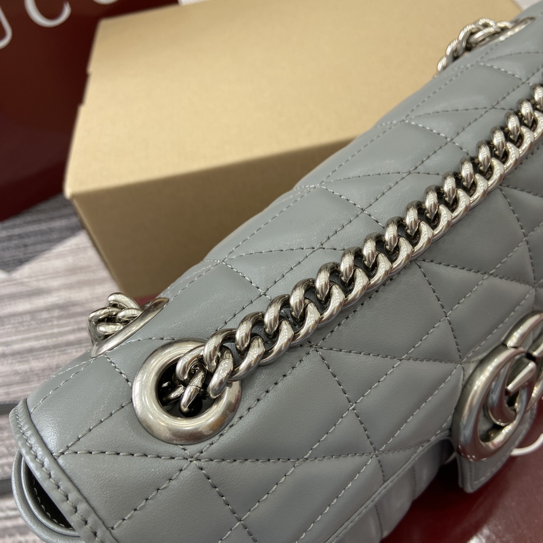 Gucci Marmont Shoulder Bag - Elegant Design, Gray Leather, Silver Hardware 13 i1743869941 2099 4