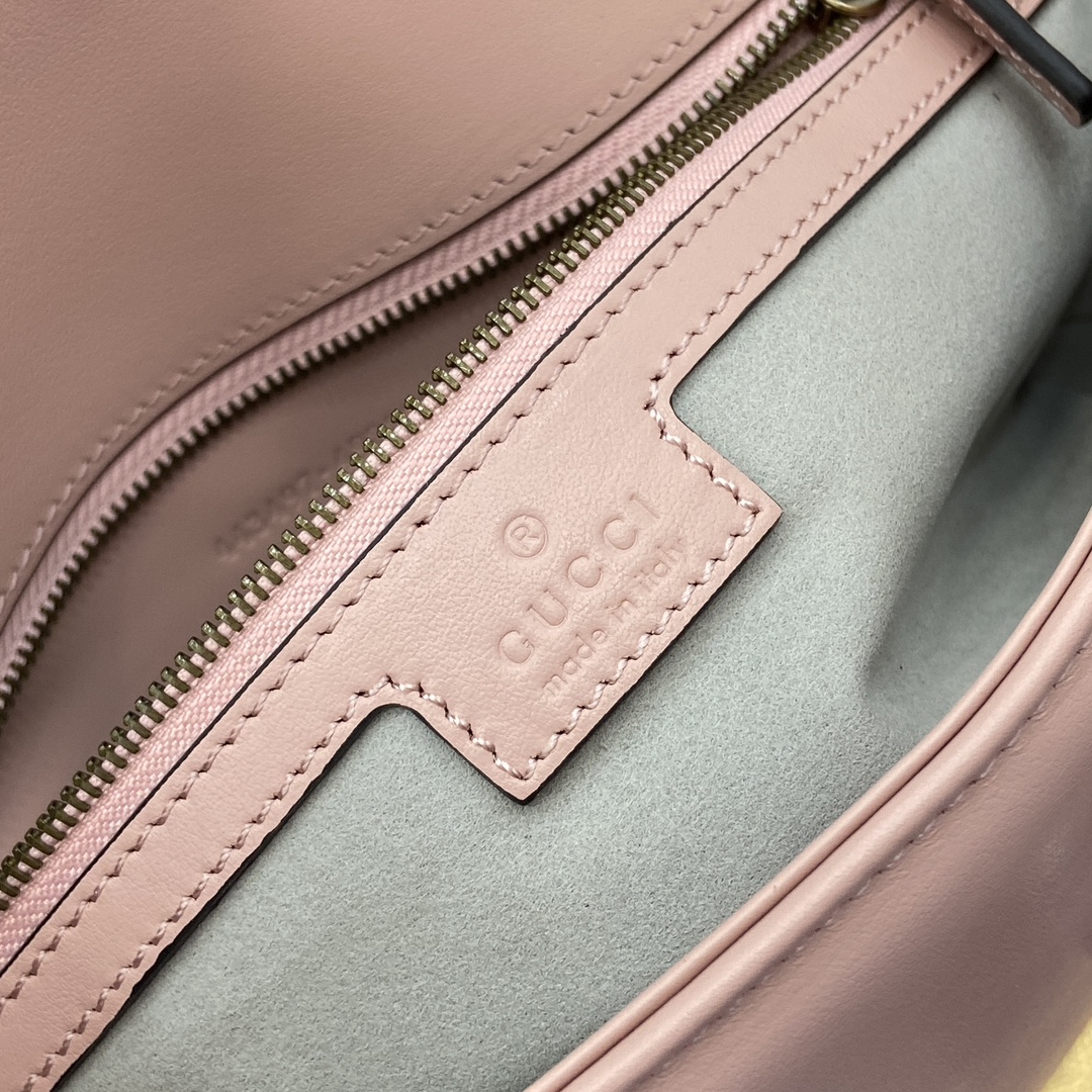 Gucci Marmont Leather Shoulder Bag with Chain, Light Pink, 26cm 13 i1743870106 5503 0
