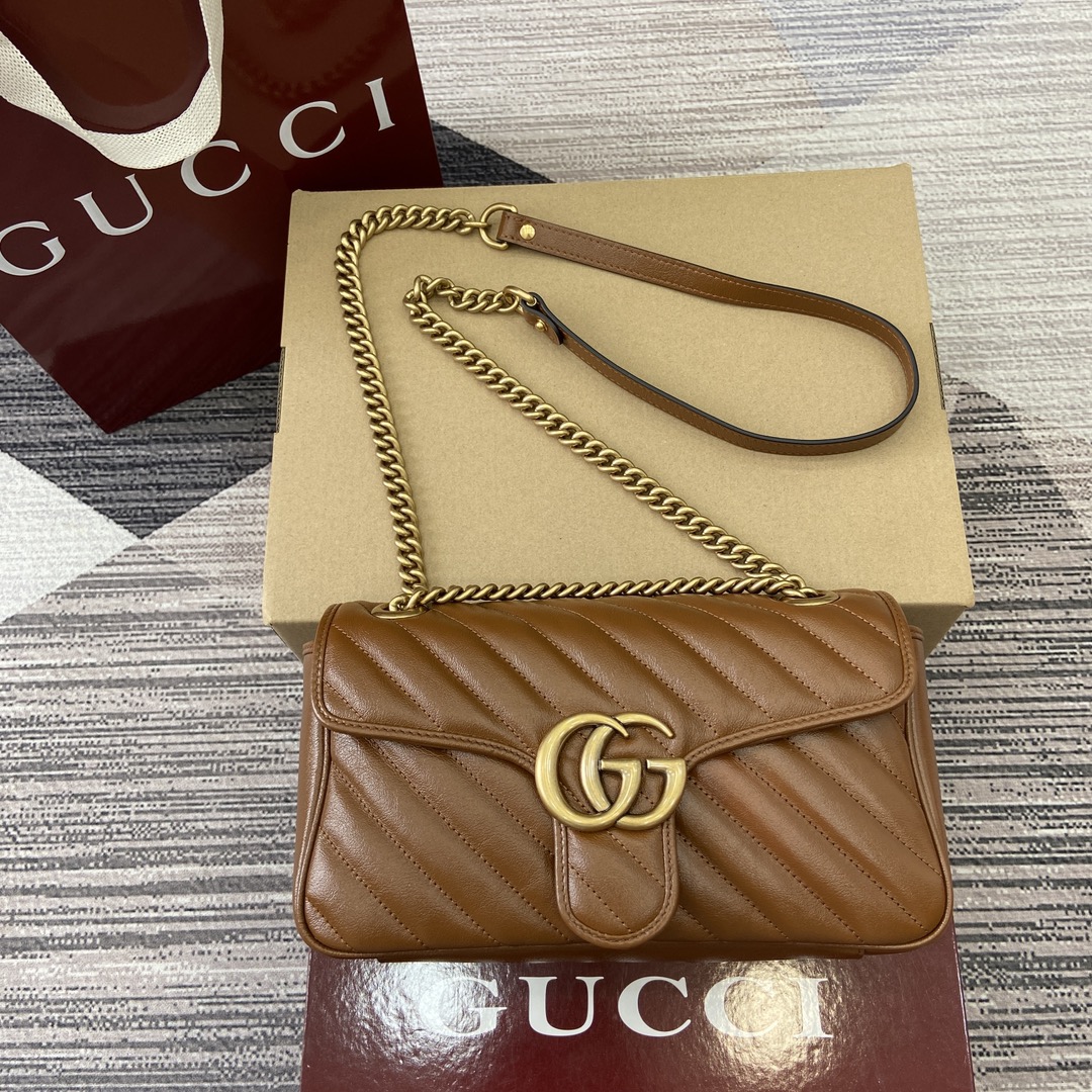 Gucci Marmont Caramel Shoulder Bag with Chain and Oversized Flap Closure 2 i1743870178 1186 4