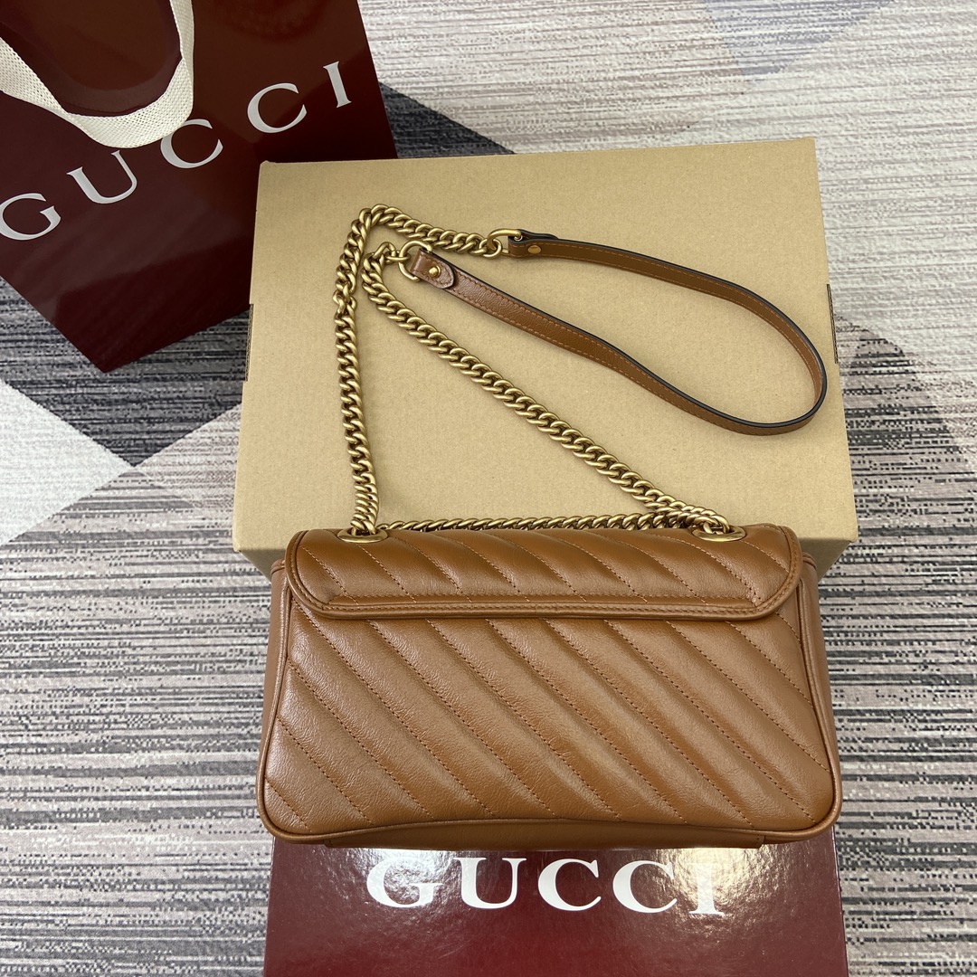 Gucci Marmont Caramel Shoulder Bag with Chain and Oversized Flap Closure 3 i1743870178 1422 6
