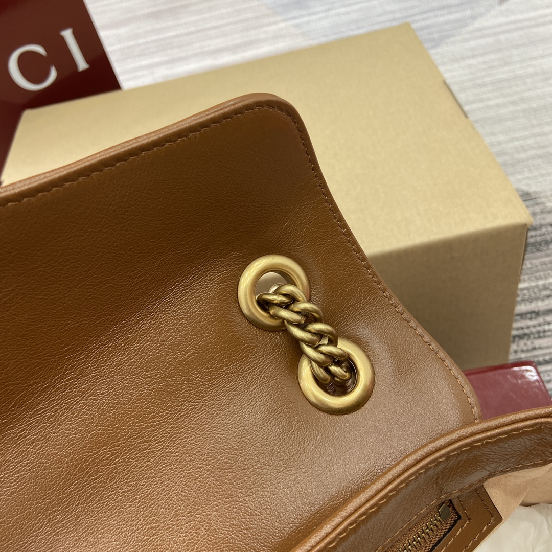 Gucci Marmont Caramel Shoulder Bag with Chain and Oversized Flap Closure 11 i1743870180 7900 0