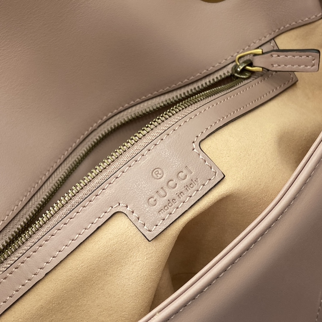Gucci Marmont Leather Shoulder Bag with Chain Strap - Nude Pink 14 i1743870220 8750 0