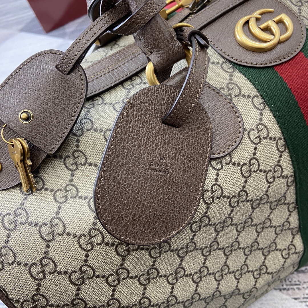 Gucci Duffle Bag Brown PVC Leather, Top Handle, Elegant Design, Perfect for Travel 13 i1744217793 2388 0