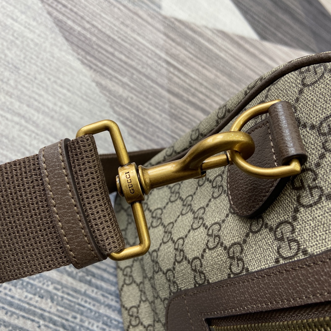 Gucci Duffle Bag Brown PVC Leather, Top Handle, Elegant Design, Perfect for Travel 12 i1744217793 3476 0