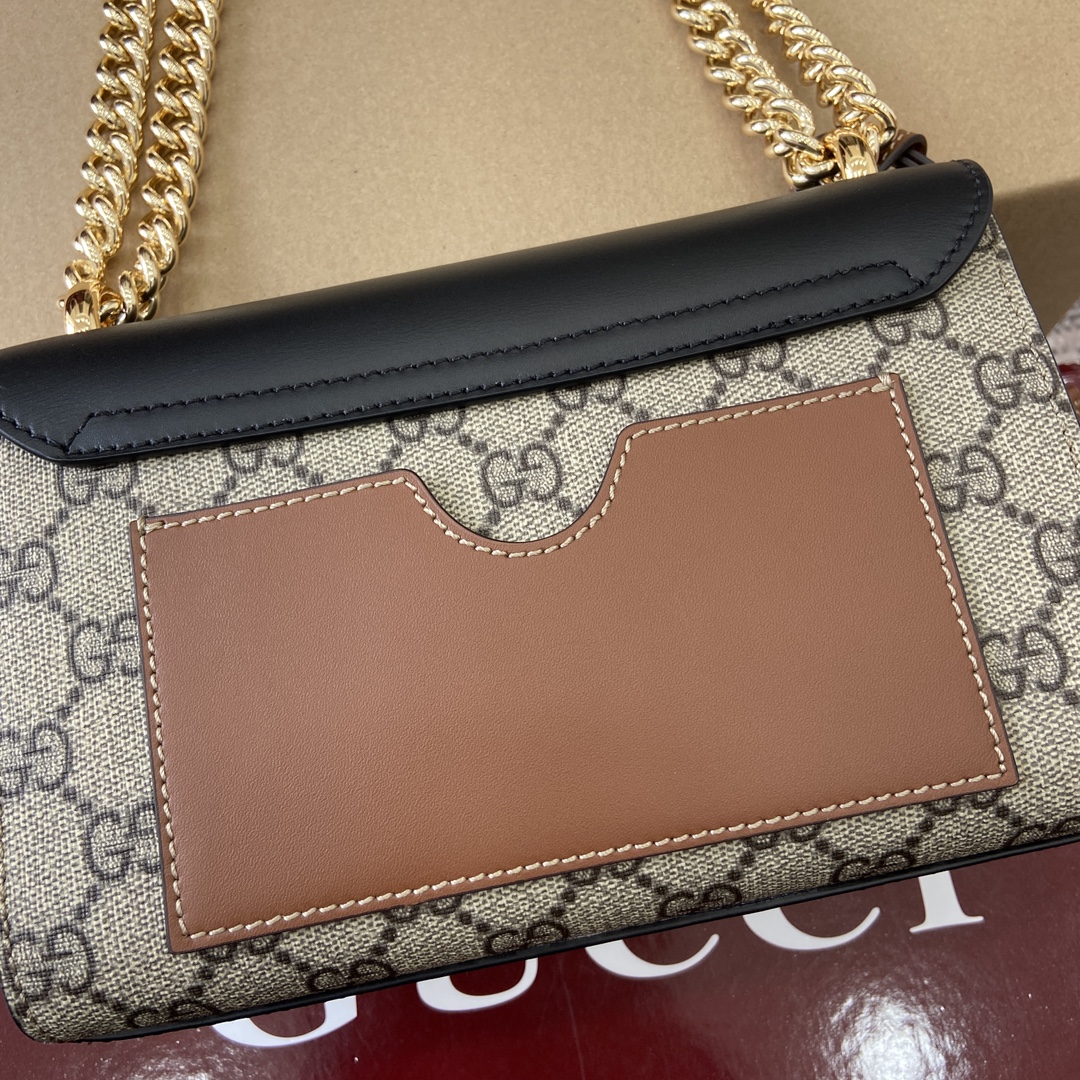 Gucci Supreme Canvas Shoulder Bag with Leather Flap and Key Lock Closure 13 i1744218298 6745 0
