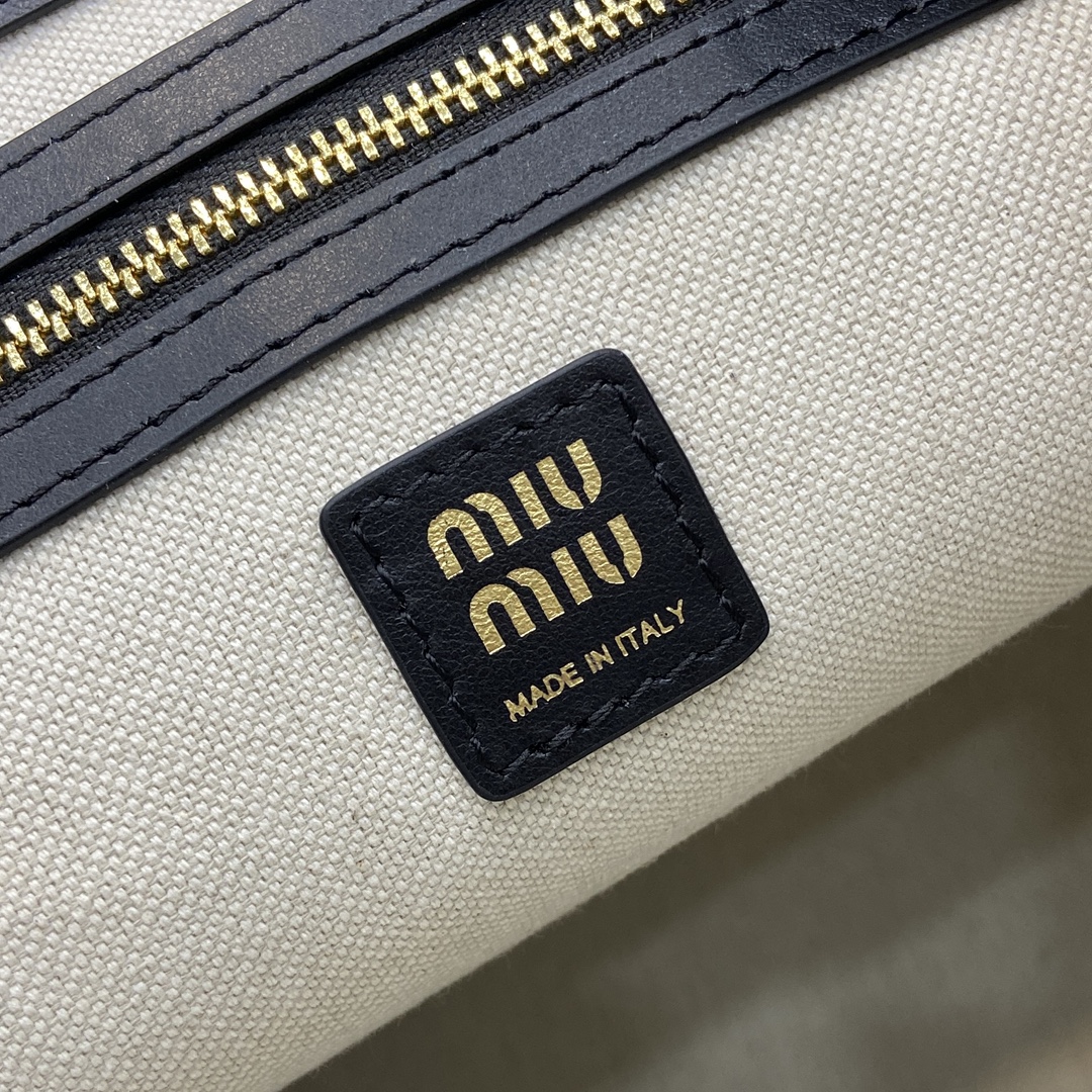 Miu Miu Black Leather Drawstring Backpack Convertible Shoulder Bag 5BZ042 11 i1744340986 2454 0