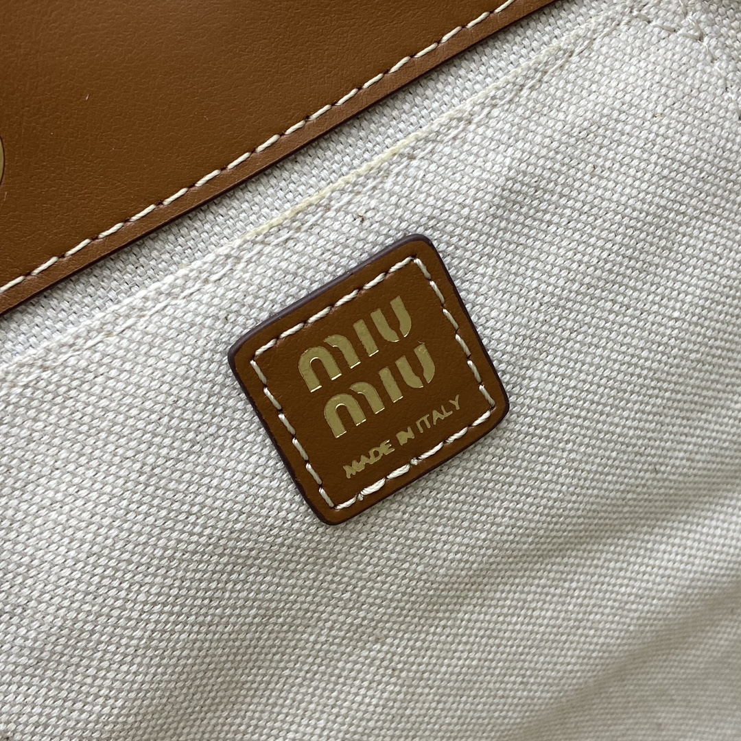 Miu Miu Leather Backpack Convertible Handbag, 22x18x11.5cm, Brown Full Leather 10 i1744341034 9293 0