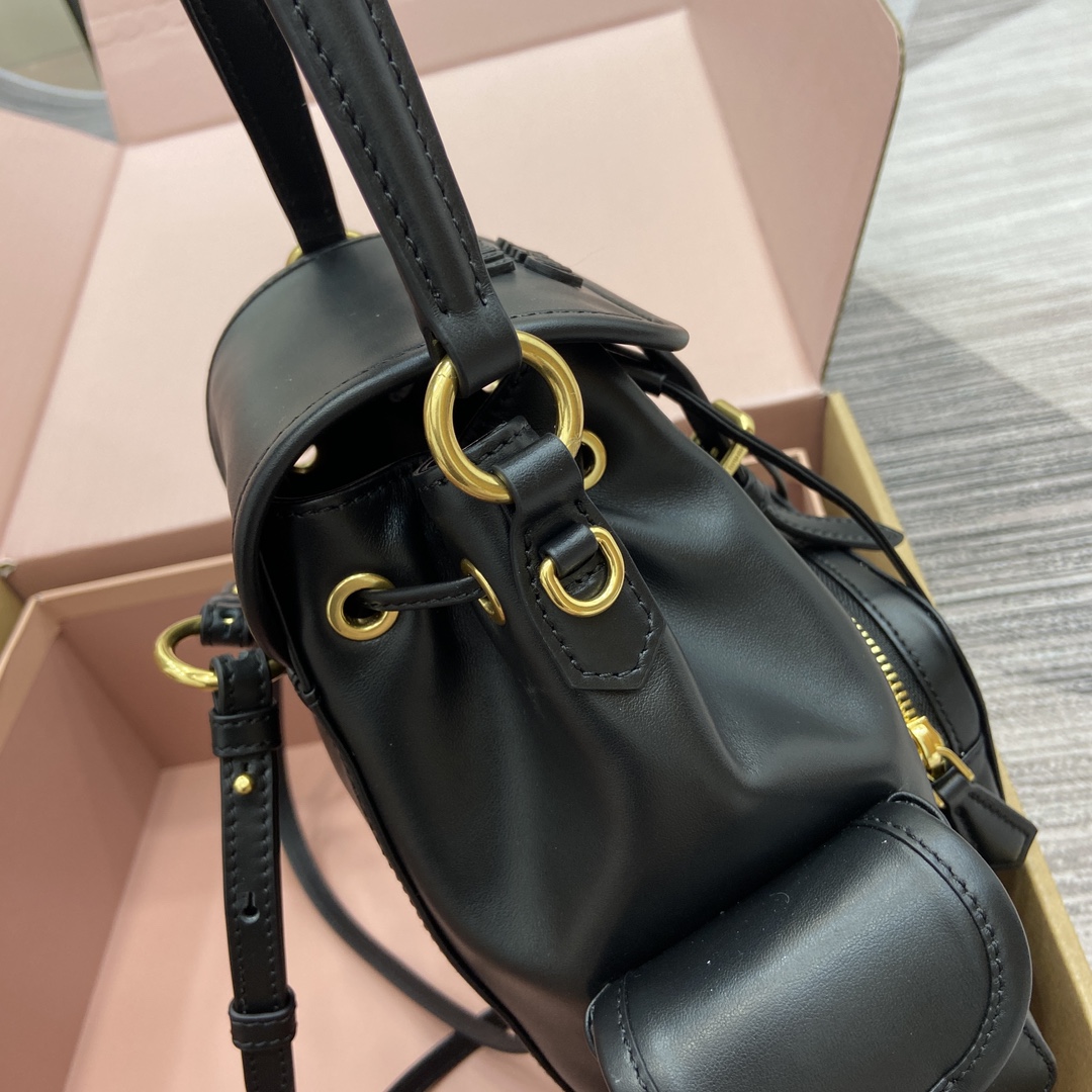 Miu Miu Black Leather Mini Backpack Convertible Shoulder Bag 5BZ043 13 i1744341056 6723 2