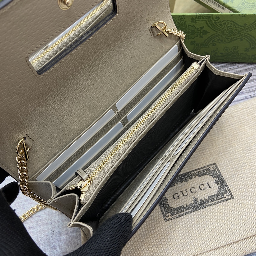 Gucci Ophidia Beige Wallet with Double G and Chain - Style 772309 13 i1744341163 1454 0