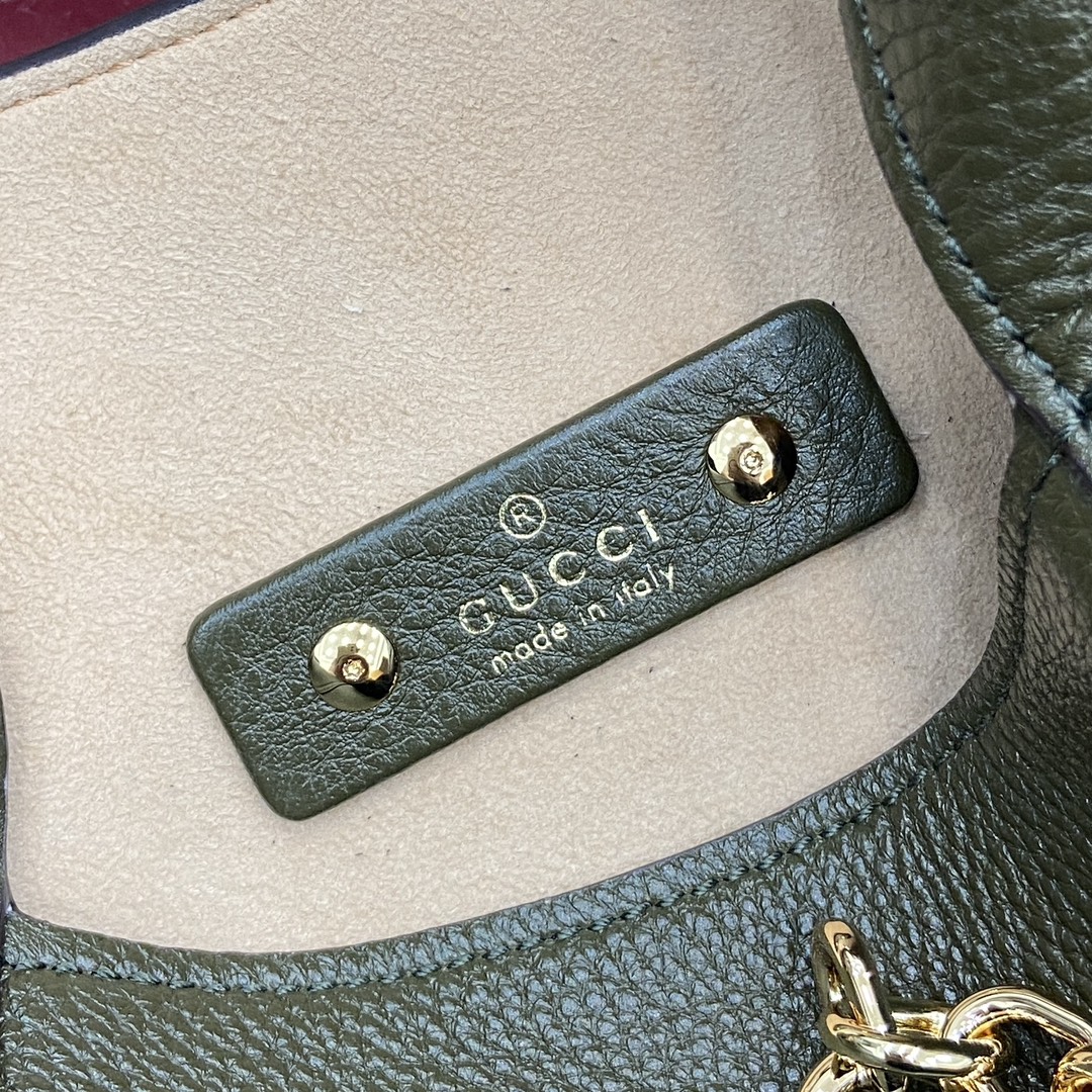 Gucci Soft Hobo Bag Green Leather Horsebit Buckle, 27.5 x 21 x 16 cm 13 i1744398961 6707 2