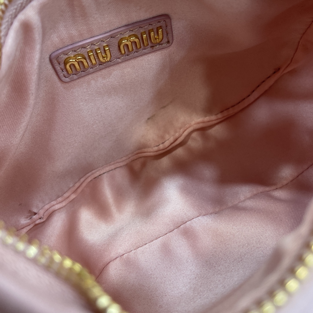Miu Miu Mini MiuWander Bag Pink Lambskin Leather Matelasse Embroidery 9 i1744539123 7373 0