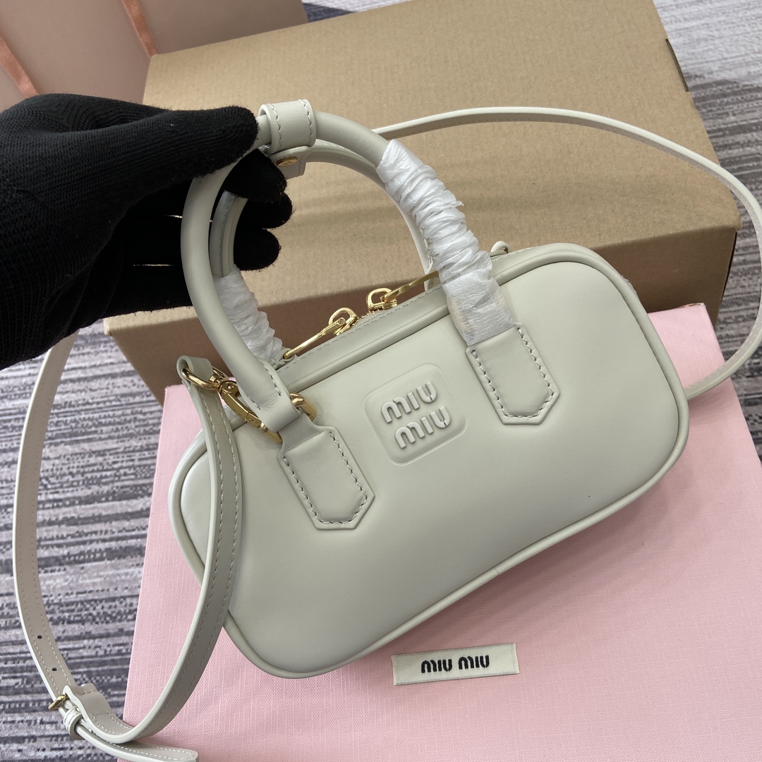 Miu Miu Arcadie Leather Mini Bowling Bag - Chic & Compact Handbag 1 i1744539244 5912 0