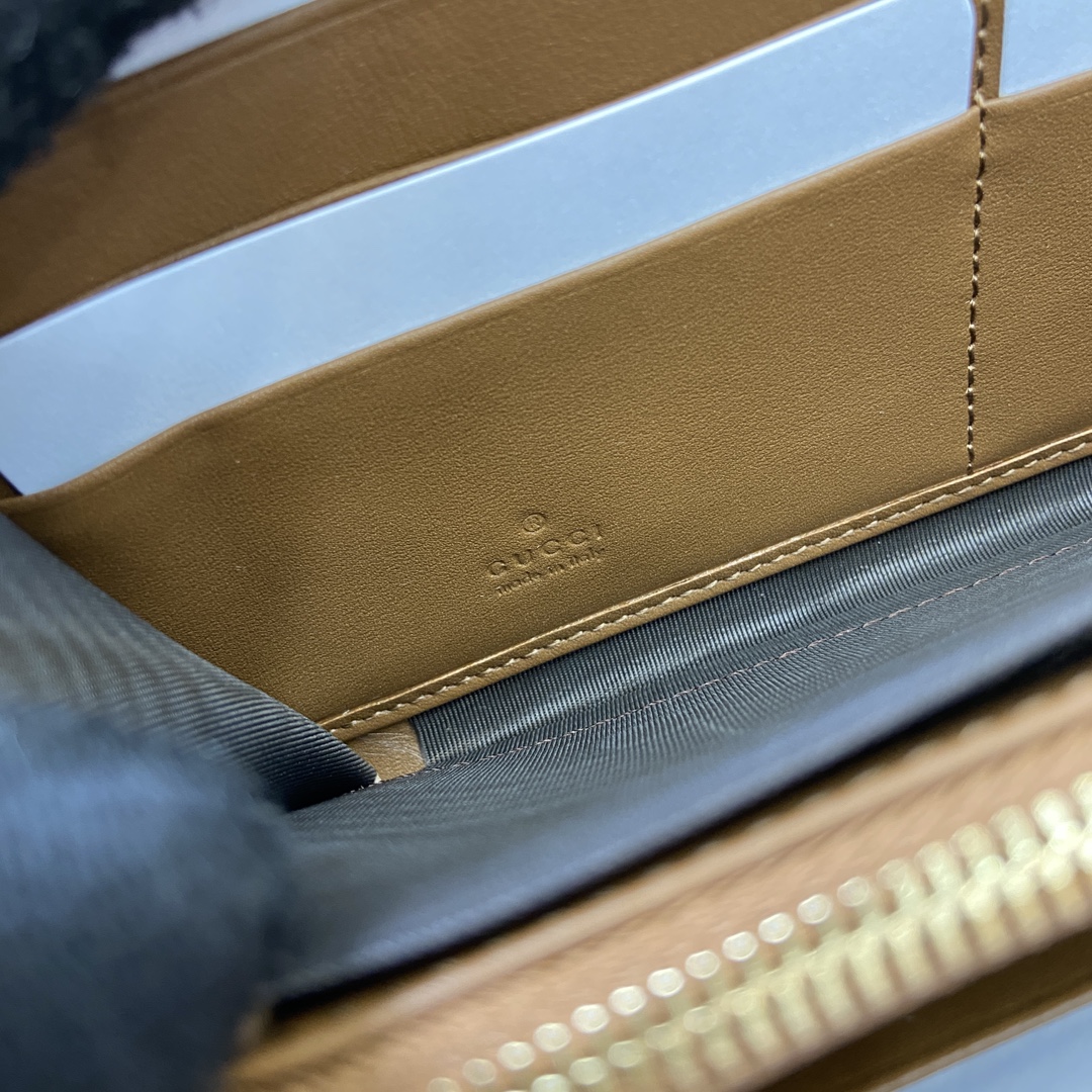 Gucci Horsebit 1955 Wallet: Beige & Brown Coated Fabric with Leather Trim 11 i1744945535 4851 0