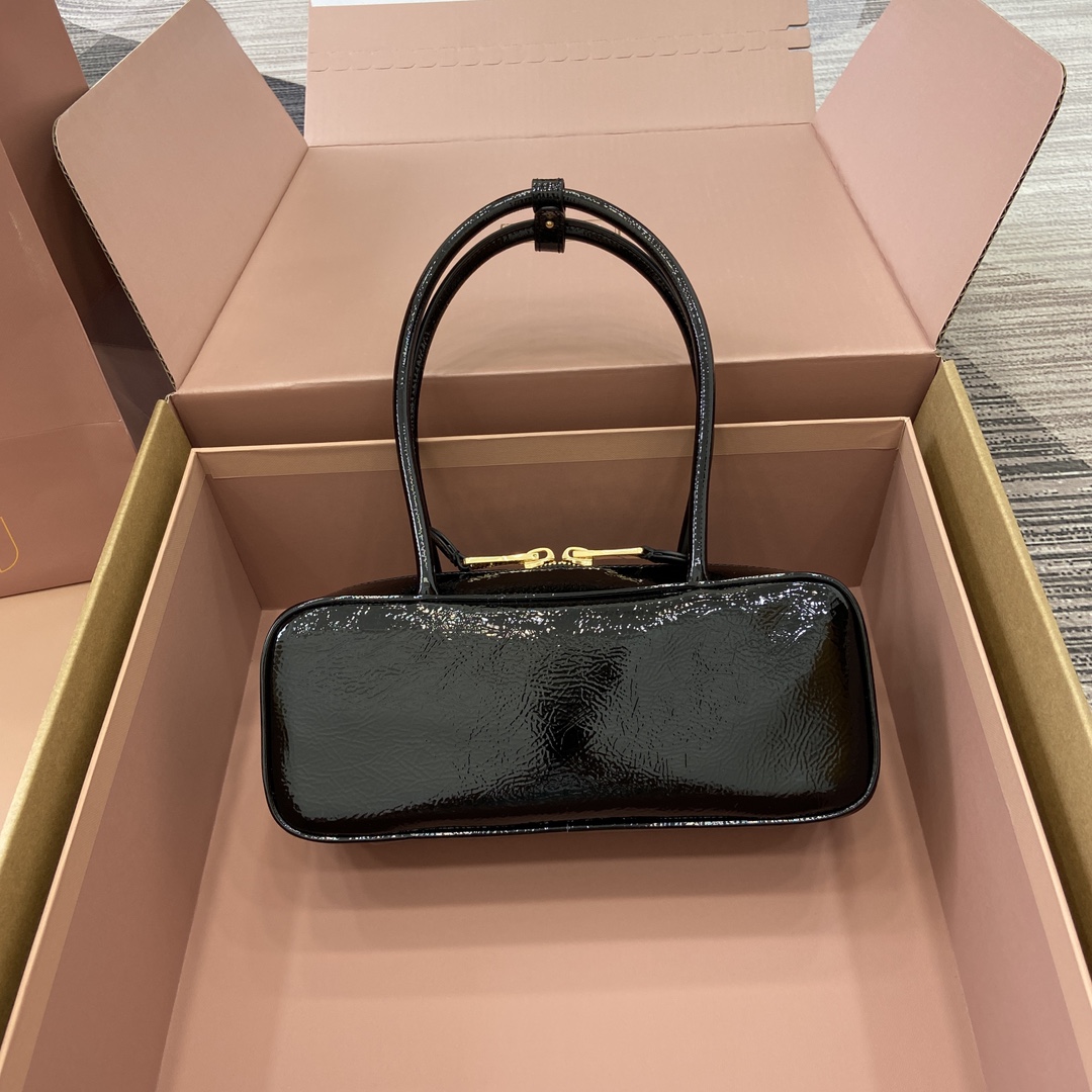 Miu Miu Beau Handbag in Black Patent Leather - Chic & Compact Design 3 i1744945730 2858 0