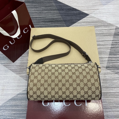 Gucci Beige & Brown GG Canvas Cylinder Duffle Bag, 30 cm 1 Gucci Beige & Brown GG Canvas Cylinder Duffle Bag, 30 cm