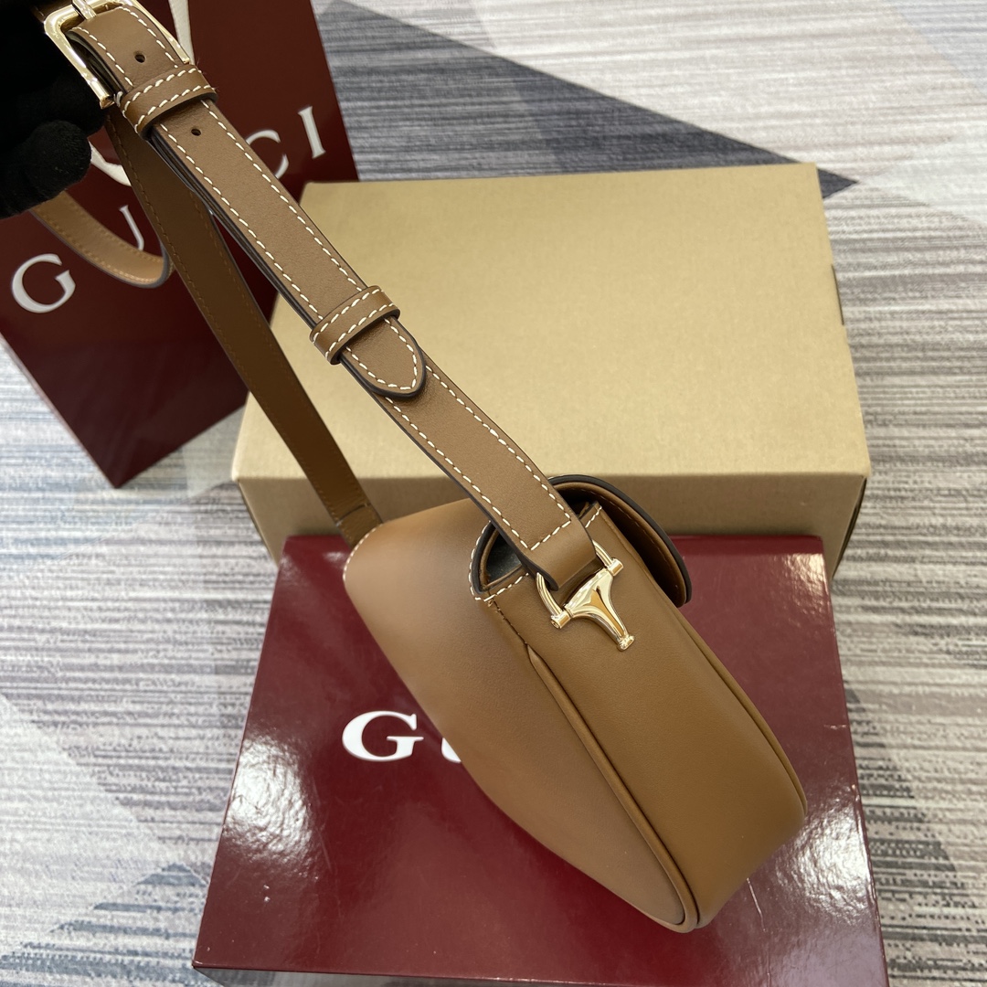 Gucci Horsebit 1955 Mini Shoulder Bag - Brown Leather, 20 x 14 x 5 cm 4 i1745120321 1063 0