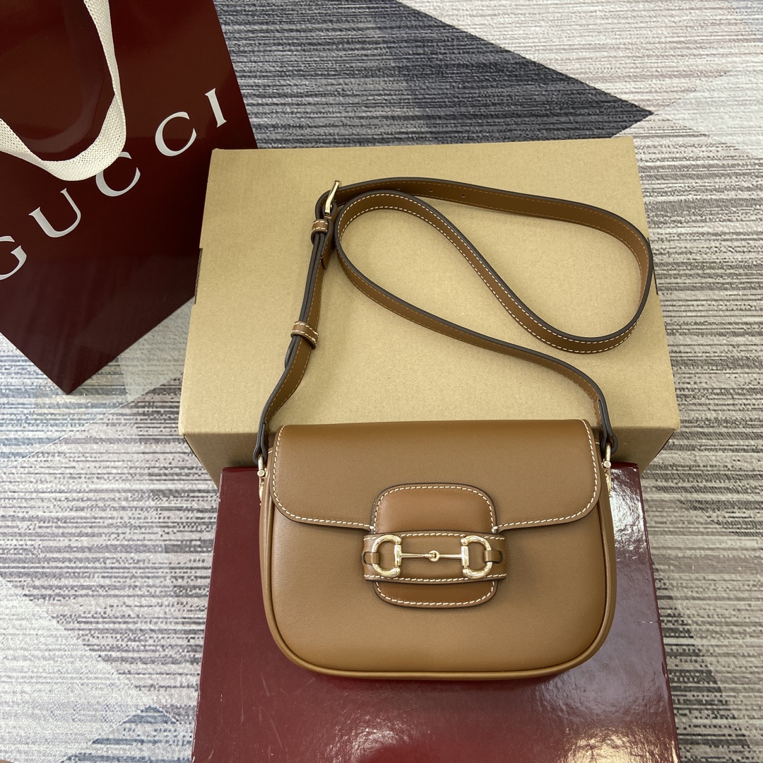 Gucci Horsebit 1955 Mini Shoulder Bag - Brown Leather, 20 x 14 x 5 cm 2 i1745120321 3150 0