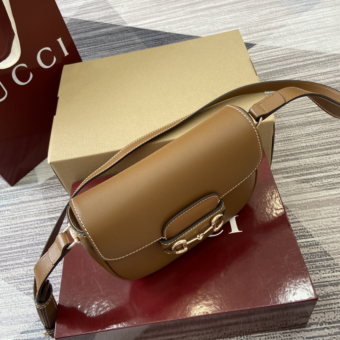 Gucci Horsebit 1955 Mini Shoulder Bag - Brown Leather, 20 x 14 x 5 cm 5 i1745120321 4844 0