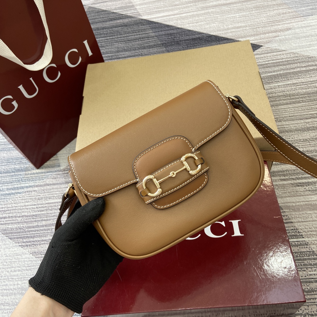 Gucci Horsebit 1955 Mini Shoulder Bag - Brown Leather, 20 x 14 x 5 cm 1 i1745120321 5264 0