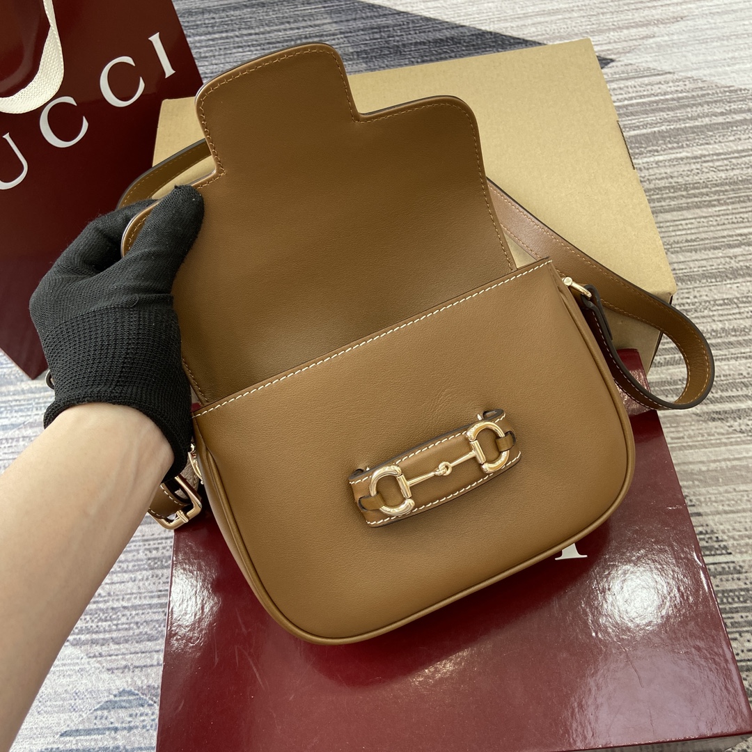 Gucci Horsebit 1955 Mini Shoulder Bag - Brown Leather, 20 x 14 x 5 cm 8 i1745120321 7181 0