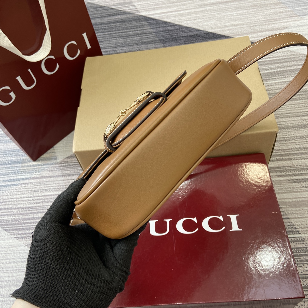 Gucci Horsebit 1955 Mini Shoulder Bag - Brown Leather, 20 x 14 x 5 cm 6 i1745120321 8117 0