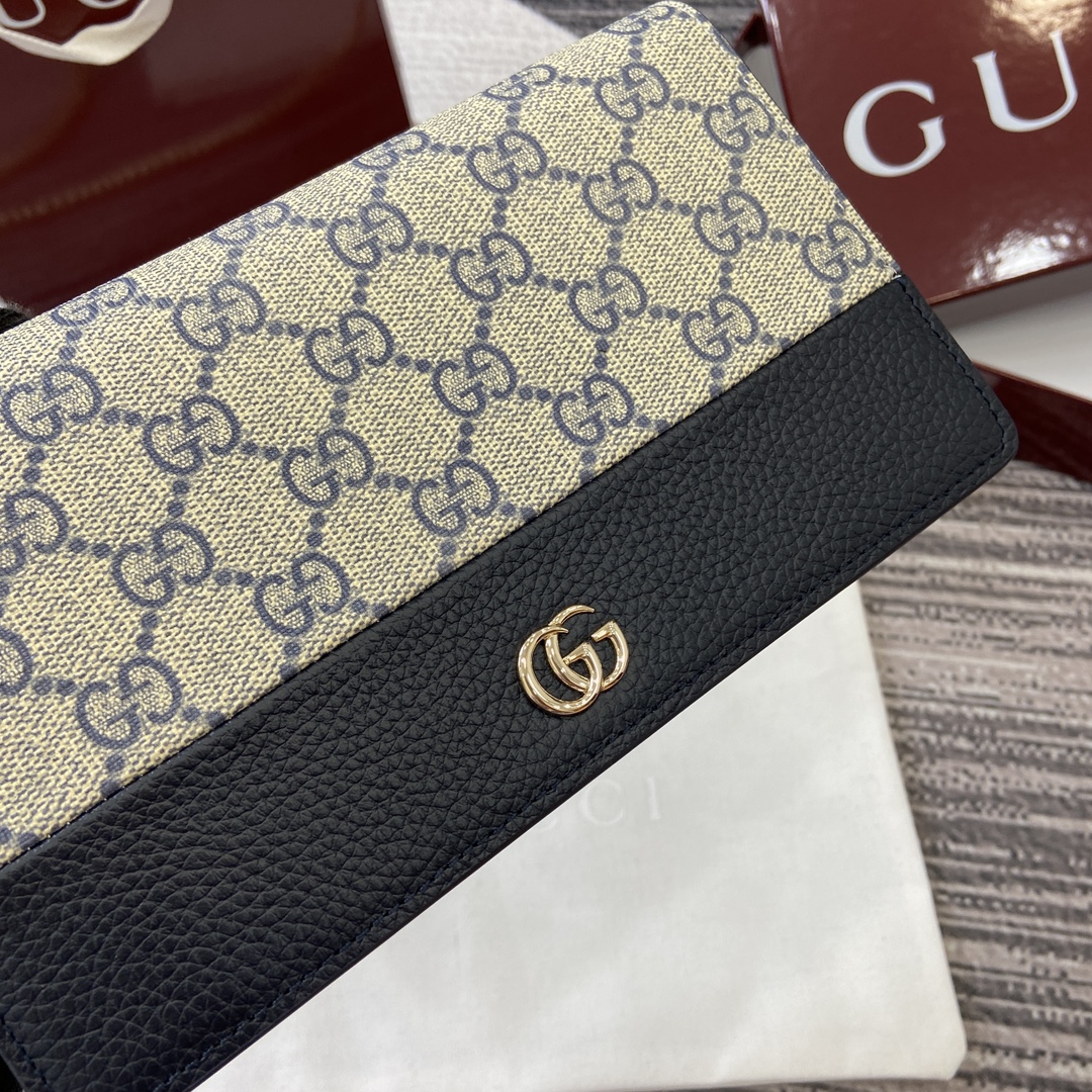 Gucci Marmont Chain Wallet - Blue Leather & Supreme Canvas, 20cm x 12.5cm 5 i1748439614 6807 0