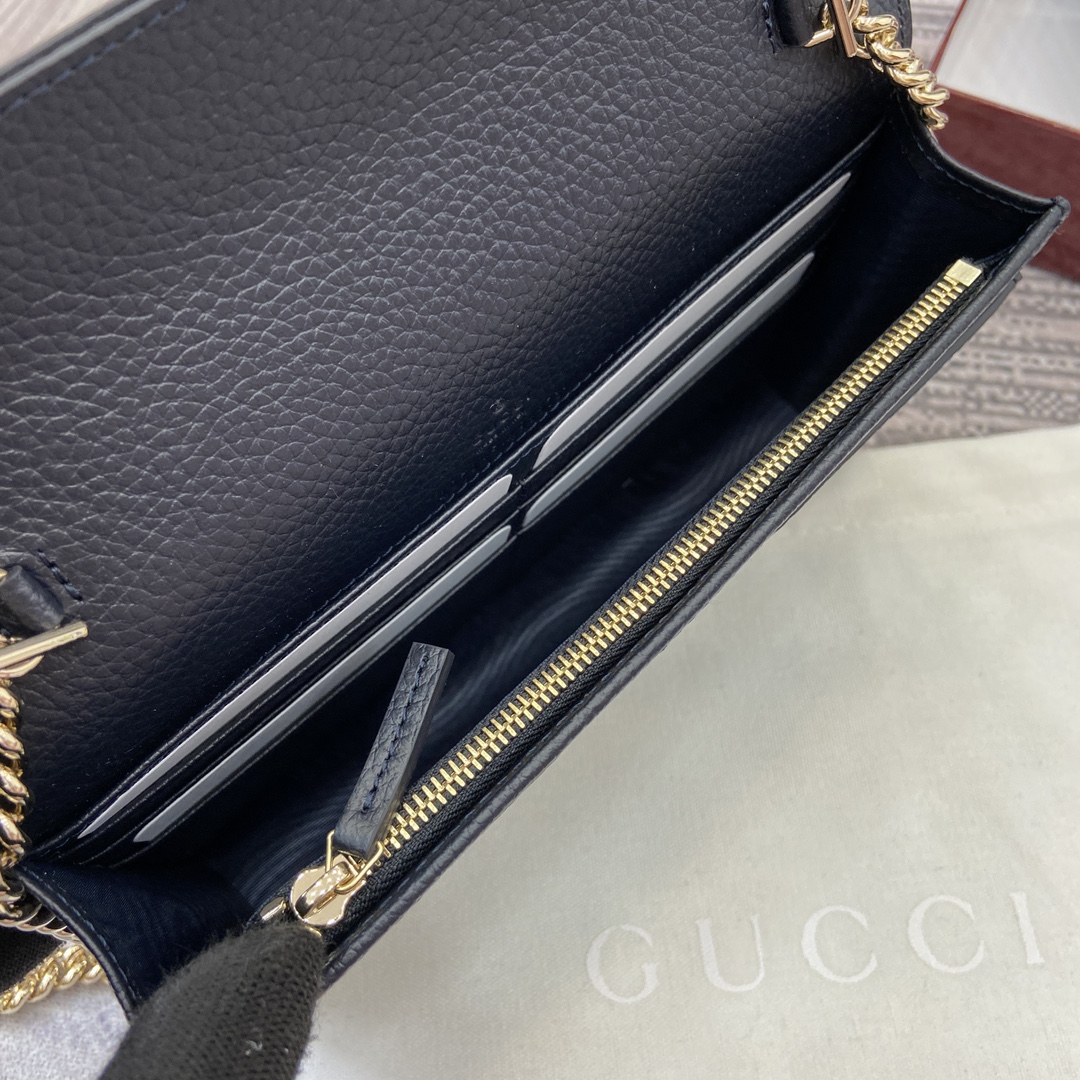 Gucci Marmont Chain Wallet - Blue Leather & Supreme Canvas, 20cm x 12.5cm 11 i1748439614 7696 0
