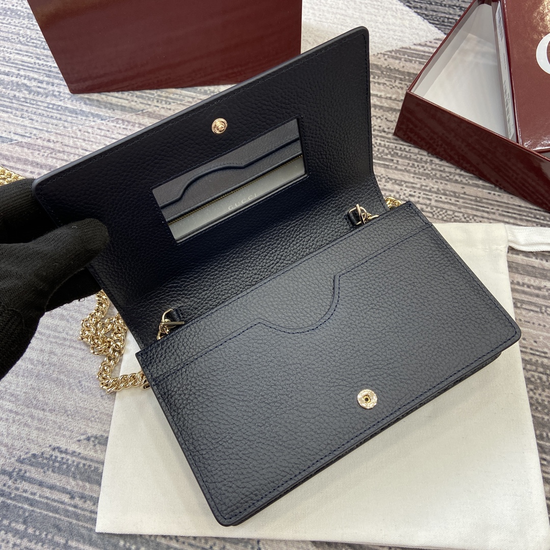 Gucci Marmont Chain Wallet - Blue Leather & Supreme Canvas, 20cm x 12.5cm 7 i1748439614 8503 0