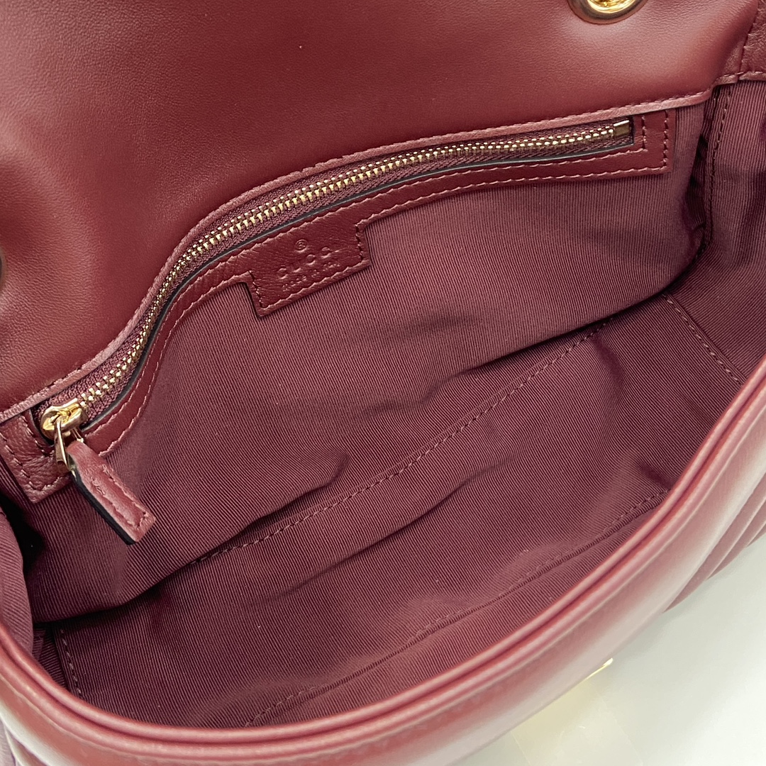 Gucci Marmont Medium Shoulder Bag, Ancorra Red Leather, Gold Chain Strap 9 i1748589542 9622 0
