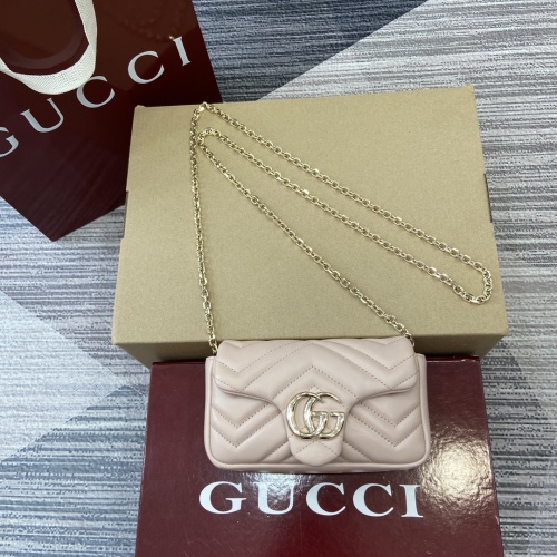 Gucci Marmont Mini Bag - Soft Leather, Iconic GG Logo, Chain Strap 1 Gucci Marmont Mini Bag - Soft Leather, Iconic GG Logo, Chain Strap