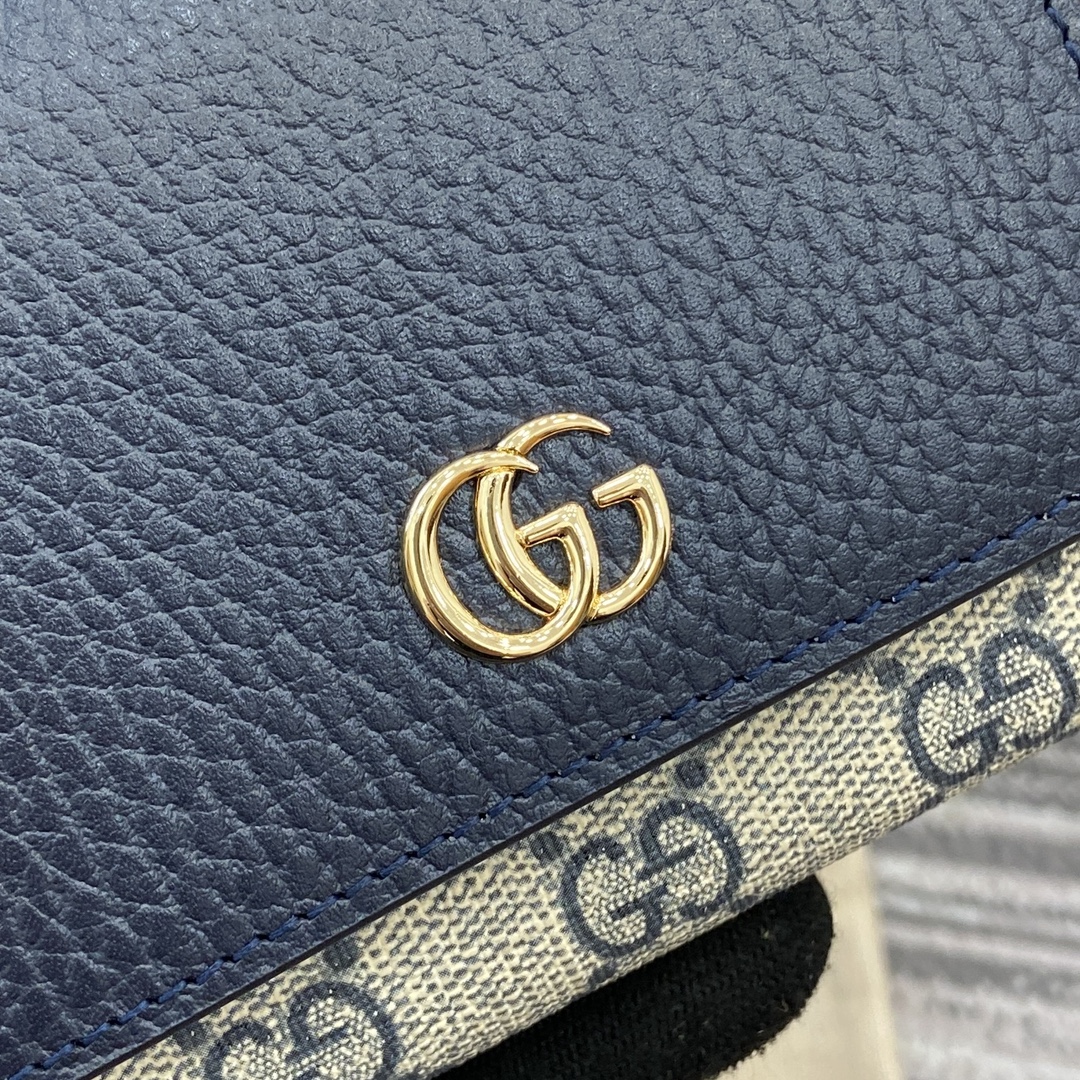 Gucci Ophidia GG Tri-Fold Wallet Leather Blue/Beige, 598587, 12 x 10 x 3 cm 6 i1748688803 3534 0