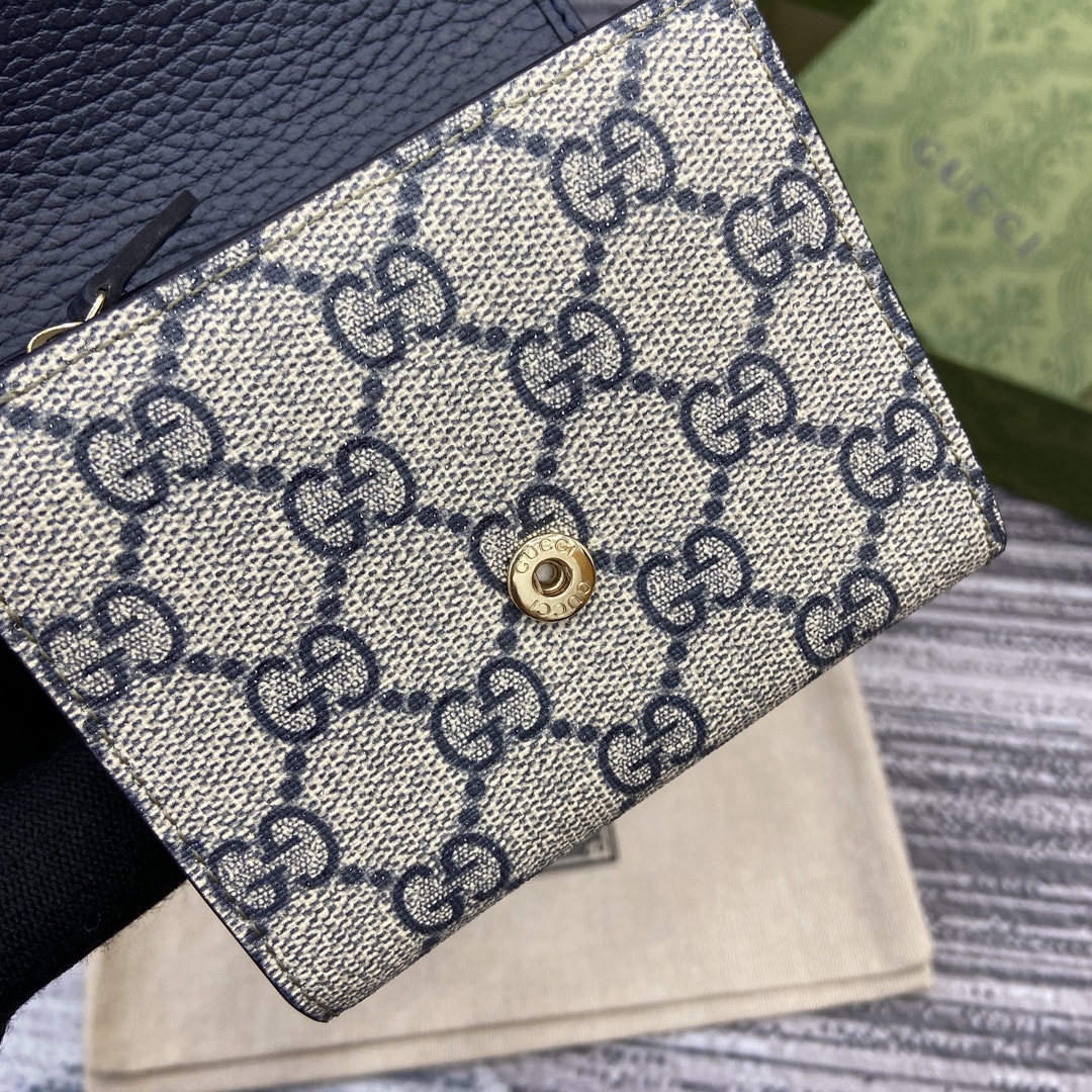 Gucci Ophidia GG Tri-Fold Wallet Leather Blue/Beige, 598587, 12 x 10 x 3 cm 8 i1748688803 8611 0