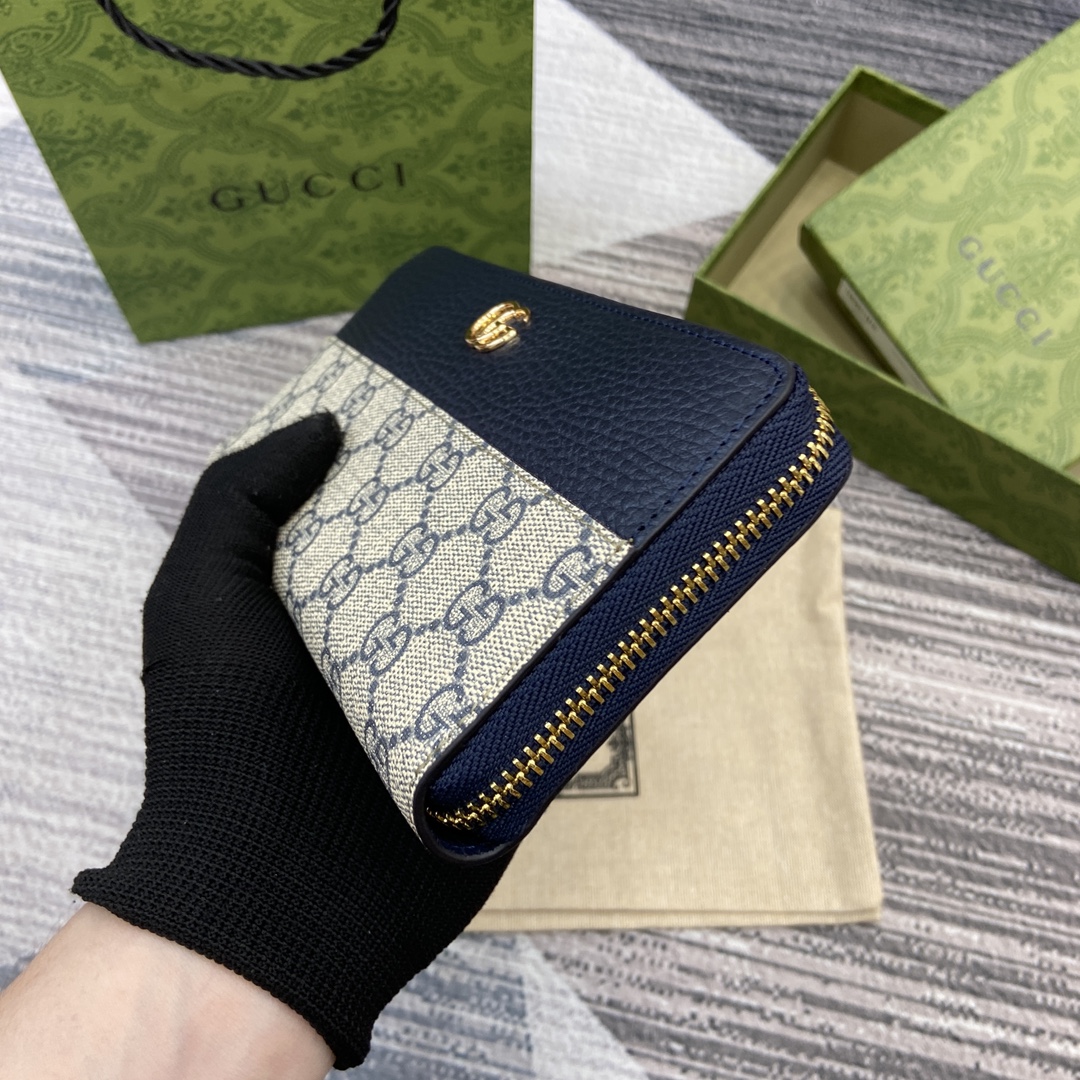 Gucci Marmont Blue Supreme Canvas Wallet with Double G Hardware 5 i1748688838 2701 3