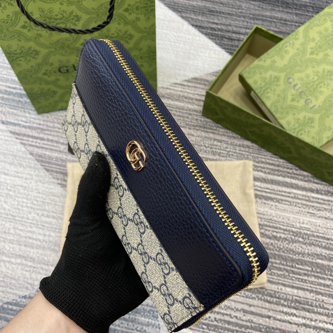 Gucci Marmont Blue Supreme Canvas Wallet with Double G Hardware 6 i1748688838 4253 4