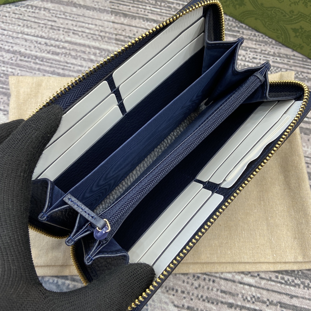 Gucci Marmont Blue Supreme Canvas Wallet with Double G Hardware 9 i1748688839 2175 0
