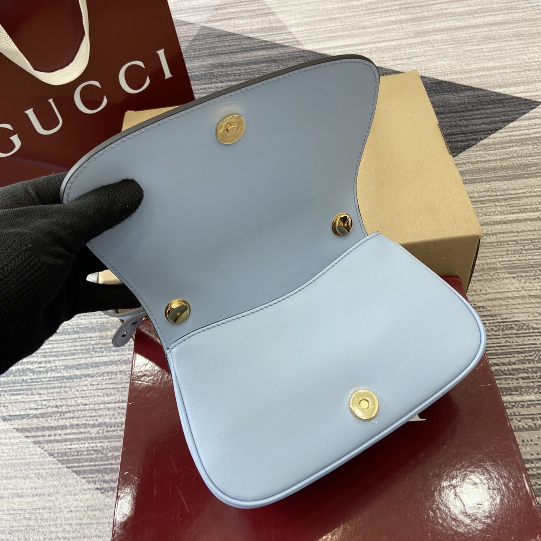 Gucci Blondie Light Blue Full Leather Shoulder Bag, 21.5cm x 11cm x 8cm 9 i1748689034 3627 8