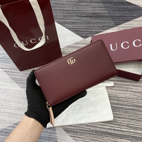 Gucci Anchora Red Leather Wallet with Double G Detail, Zip Around Closure 1 Gucci Anchora Red Leather Wallet with Double G Detail, Zip Around Closure