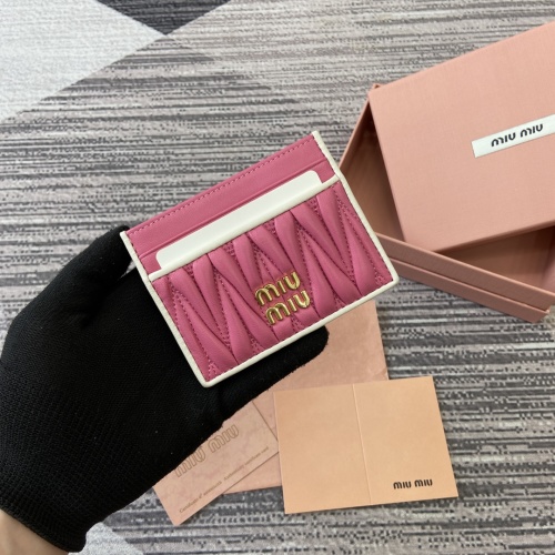 Miu Miu Quilted Lambskin Leather Card Holder Wallet - Pink 1 Miu Miu Quilted Lambskin Leather Card Holder Wallet - Pink