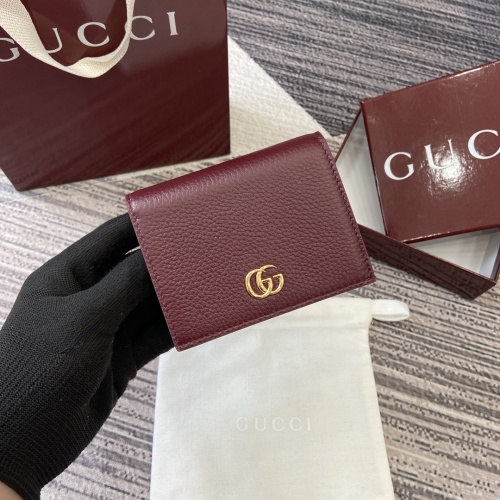 Gucci Marmont Leather Card Case Wallet - Red Leather, Double G Hardware 1 Gucci Marmont Leather Card Case Wallet - Red Leather, Double G Hardware
