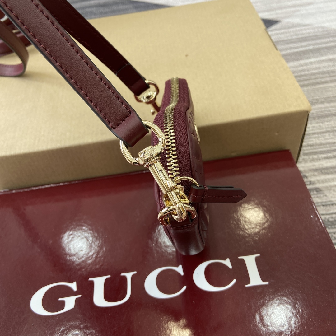 Gucci Marmont Heart Mini Bag Red Matelassé Leather Crossbody Handbag 12 i1750579295 6378 0